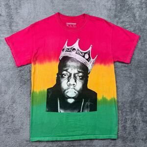 The Notorious B.I.G. Graphic Rasta Shirt Crew Neck Rap Tee Adult M Short Sleeve